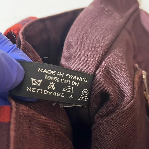 HERMES PM CANVAS TOTE BAG HAND STITCHED IN FRANCE - Picture 16 of 16